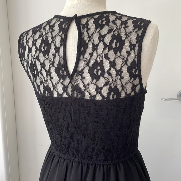H&M LBD Black Evening Party Dress with floral lace like bodice - EUR 40 - Picture 8 of 13